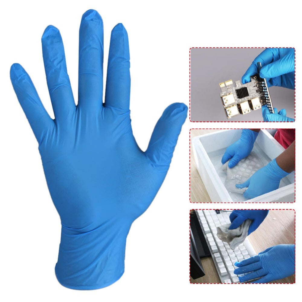 Blue Nitrile Gloves, Powder-Free, Latex-Free (6 Sizes) – Coulmed Products